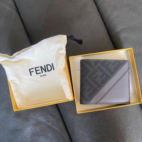 FENDI FF-jacquard bi-fold wallet - Picture 1 of 7